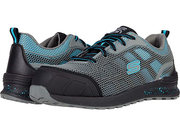 (取寄) スケッチャーズ スニーカー ワーク レディース ブルクリン - リンデール コンポジット トゥ SKECHERS Work women Bulklin - Lyndale Composite Toe Gray/Aqua