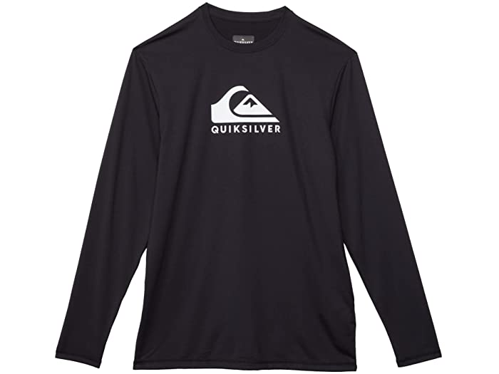 (取寄) クイック シルバー キッズ ボーイズ ソリッド ロング スリーブ (ビッグ キッズ) Quiksilver Kids boys Solid Streak Long Sleeve (Big Kids) Black