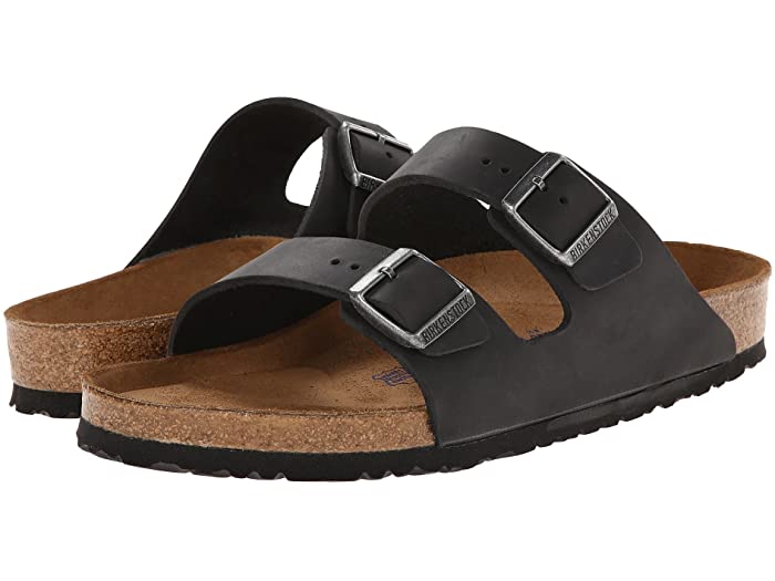 ワンピなど最旬ア 取寄 ビルケンシュトック アリゾナ ソフト フットベッド レザー ユニセックス Birkenstock Arizona Soft Footbed Leather Unisex Black Oiled