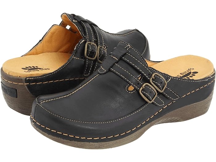 (取寄) スプリング ステップ レディース ハッピー Spring Step women Happy Black Leather