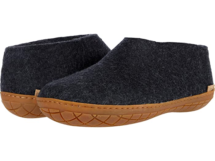 (取寄) グレーラップ ウール シューズ ラバー アウトソール Glerups Wool Shoe Rubber Outsole Charcoal/Honey Rubber画像