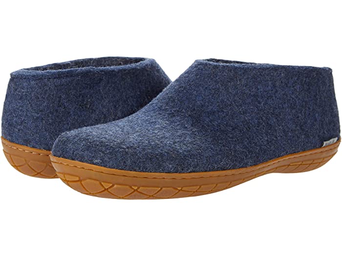 (取寄) グレーラップ ウール シューズ ラバー アウトソール Glerups Wool Shoe Rubber Outsole Denim/Honey Rubber画像