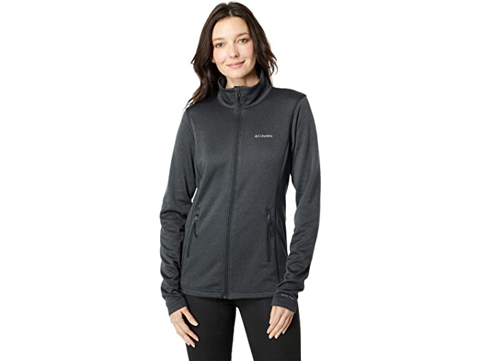 取寄 コロンビア レディース パーク グリッド フリース フル ジップ Columbia Women Park View Grid Fleece Full Zip Black Heather 史上一番安い