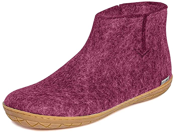 (取寄) グレーラップ ウール ブーツ ラバー アウトソール Glerups Wool Boot Rubber Outsole Cranberry/Honey Rubber画像