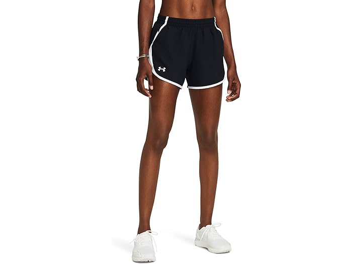 (取寄) アンダーアーマー レディース フライ バイ ショーツ Under Armour women Fly By Shorts Black/White/Reflective