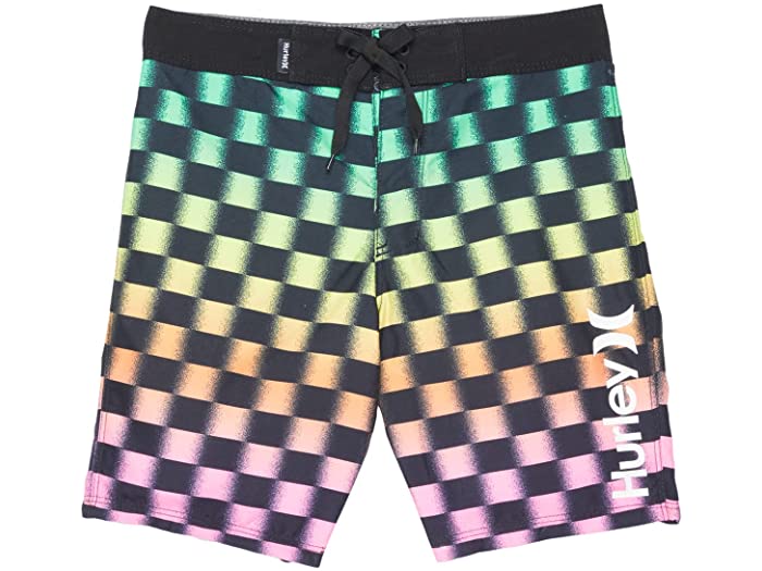 0円 【代引不可】 取寄 ハーレー キッズ ボーイズ チェッカード ボードショーツ リトル Hurley Kids boys Checkered  Boardshorts Little Multi Black