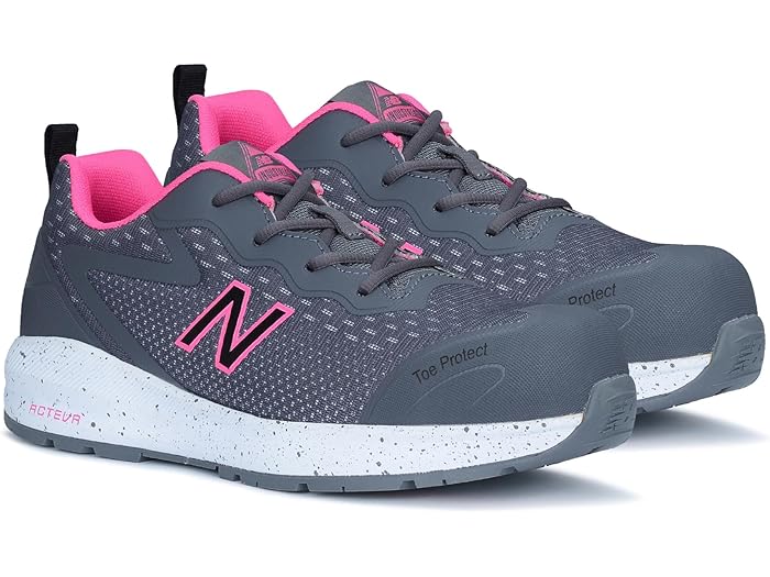 (取寄) ニューバランス レディース 安全靴 おしゃれ スニーカー ワーク＆セーフティ ロジック コンプ トゥ エー PR SR New Balance Work & Safety women Logic Comp Toe EH PR SR Grey/Pink