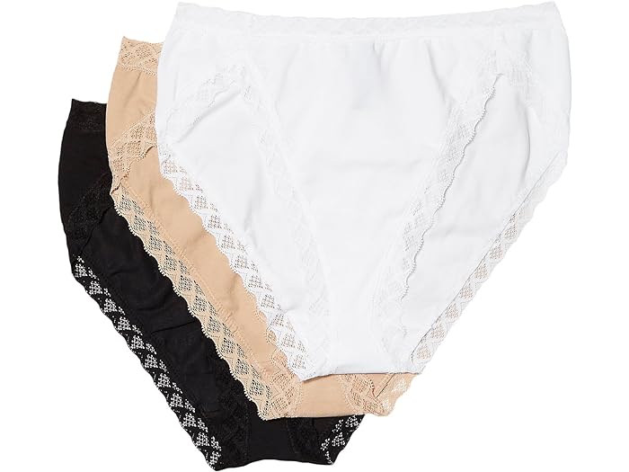 (取寄) ナトリ レディース ブリス フレンチ カット 3-パック Natori women Bliss French Cut 3-Pack Black/Cafe/White