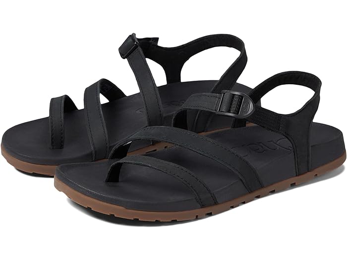 (取寄) チャコ レディース ローダウン レザー ストラップ Chaco women Lowdown Leather Strappy Black 1