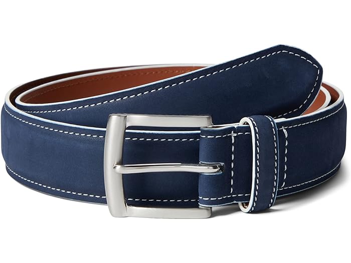 (取寄) ジョンストン&マーフィー メンズ ペインテッド エッジ ベルト Johnston & Murphy men Painted Edge Belt Navy Leather
