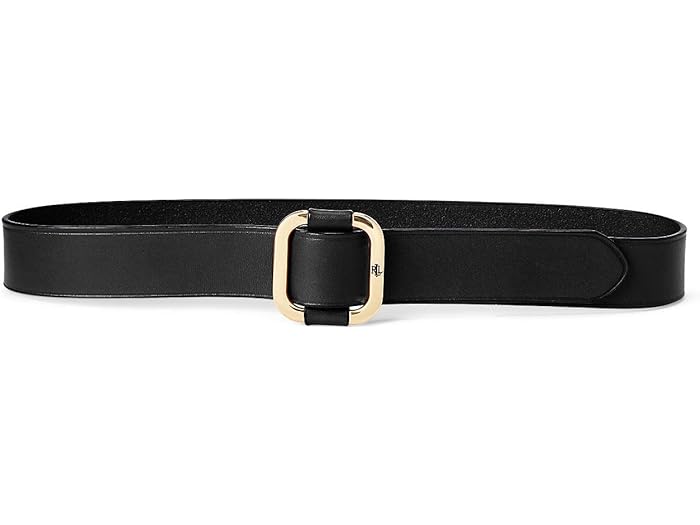 Ralph Lauren レザー ベルト レディース ヴィンテージ ブラック　黒 ラルフローレン レディース RL バックル レザー ベルト/ブラック