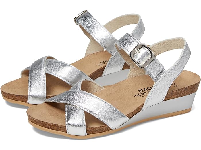 (取寄) ナオト レディース スローン Naot women Throne Soft Silver Leather