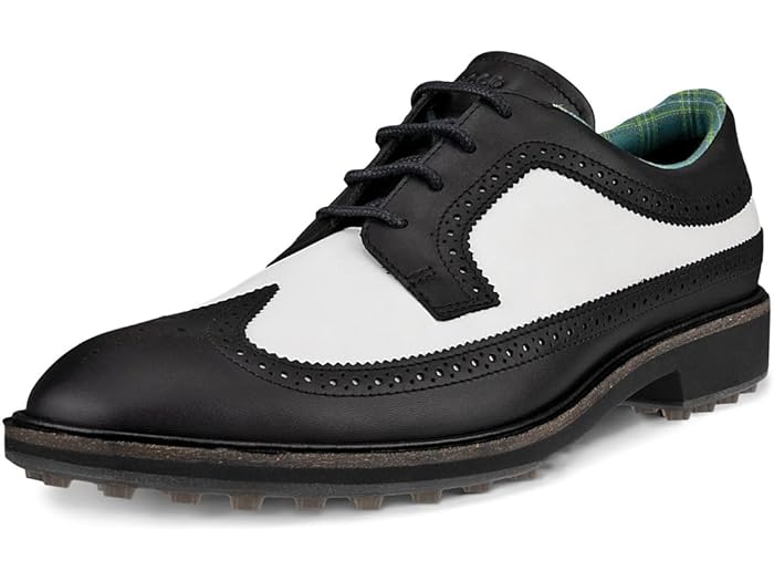 (取寄) エコー ゴルフ メンズ クラシック ハイブリット ウイング ティップ ウォーター レジスタント ECCO Golf men Classic Hybrid Wing Tip Water Resistant Black/White