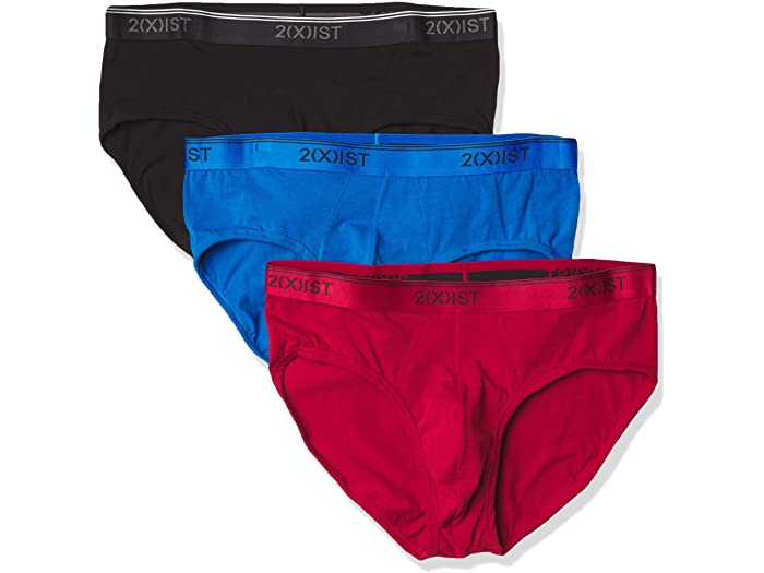 (取寄) 2XIST コットン ストレッチ コンツアー ポーチ ブリーフ 2(X)IST mens Cotton Stretch Contour Pouch Brief 3-pack Scotts Red/Skydiver/Black