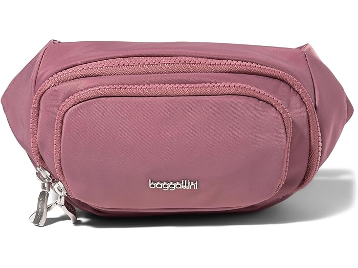 (取寄) バッガリーニ レディース オン ザ ゴー ベルト バッグ ウェスト パック Baggallini women On The Go Belt Bag Waist Pack Mauve Twill