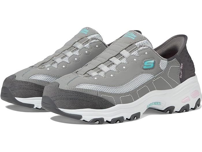 (取寄) スケッチャーズ スニーカー レディース ハンズフリー スリップインズ ディーライツ SKECHERS women Hands Free Slip-Ins D'Lites Grey Light Pink