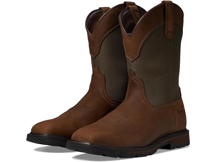 (取寄) アリアット メンズ グランドブレーカー ワイド スクエア トゥ H20 ST Ariat men Groundbreaker Wide Square Toe H20 ST Palm Brown/Ballistic Brown