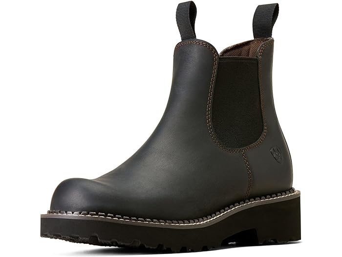(取寄) アリアット レディース ファットベビー ツイン ゴア ウェスタン ブーツ Ariat women Fatbaby Twin Gore Western Boots Black Deertan
