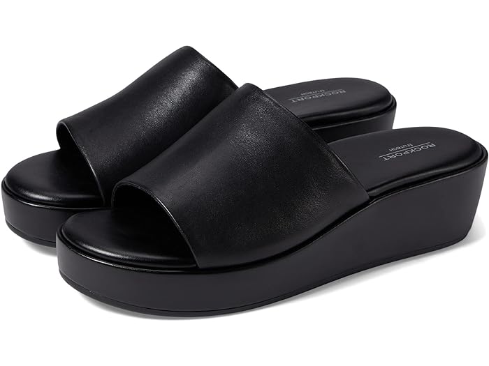 (取寄) ロックポート レディース オーブリエラ スライド Rockport women Aubriella Slide Black Leather