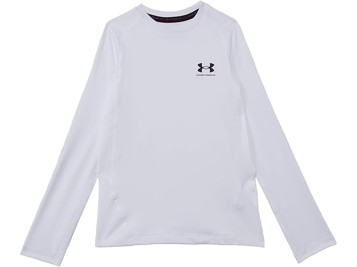 (取寄) アンダーアーマー キッズ ボーイズ ヒートギア アーマー ロング スリーブ (ビッグ キッズ) Under Armour Kids boys HeatGear Armour Long Sleeve (Big Kids) White/Black