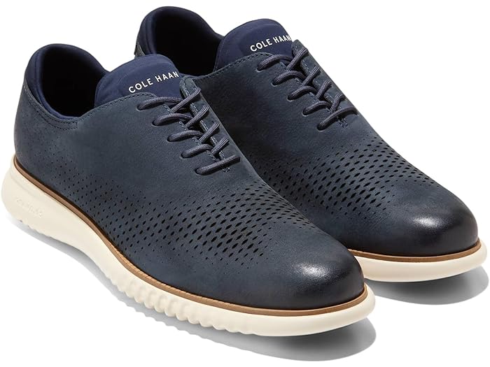 (取寄) コールハーン メンズ 2 ゼログランド レーザー ウイング ティップ オックスフォード ライン Cole Haan men 2.Zerogrand Laser Wing Tip Oxford Lined Navy Blazer Nubuck/Ivory