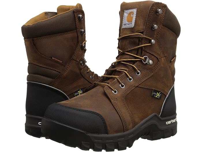(取寄) カーハート メンズ 8 ウォータープルーフ コンポジット トゥ インターナル メタターサル ガード ワーク ブーツ Carhartt men 8\