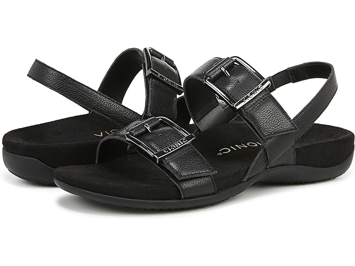(取寄) バイオニック サンダル レディース リース スリングバックス シューズ 靴 VIONIC women Reese Slingbacks Black Leather 26,787円
