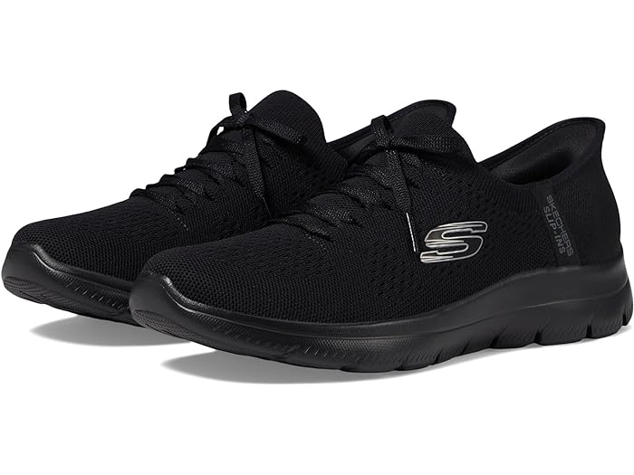 (取寄) スケッチャーズ スニーカー レディース サミット ニュー デイリー ハンズフリー スリップインズ SKECHERS women Summit New Daily Hands Free Slip-Ins Black