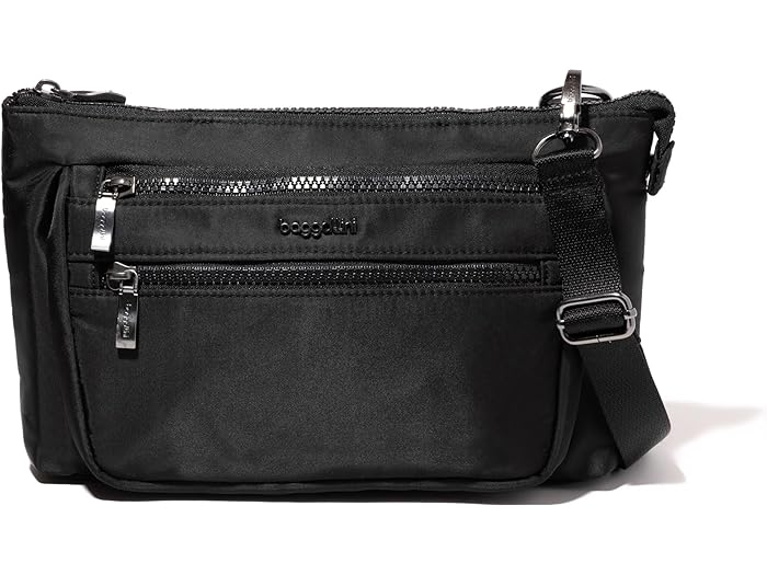(取寄) バッガリーニ レディース ポケット ベルト バッグ ウェスト パック アンド クロスボディ Baggallini women Pocket Belt Bag Waist Pack And Crossbody Black Twill