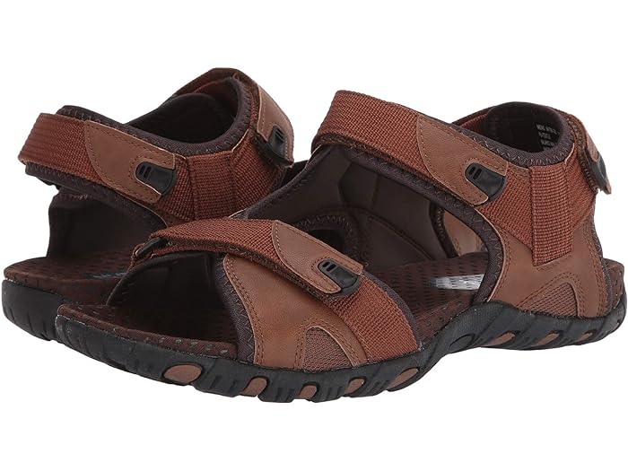 (取寄) ナン ブッシュ メンズ リオ ブラボー 3-ストラップ リバー サンダル Nunn Bush men Rio Bravo 3-Strap River Sandal Tan