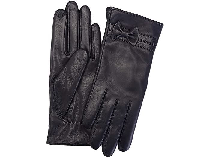 (取寄) ロイス ニュー ヨーク レディース カシミア レザー グローブ ROYCE New York women Cashmere Touchscreen Leather Gloves Black