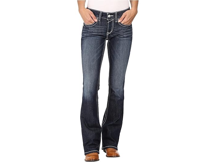 (取寄) アリアット レディース リアル ブーツカット ロージー ウィップスティッチ ジーンズ イン レイクショア Ariat women R.E.A.L. Bootcut Rosey Whipstitch Jeans in Lakeshore Lakeshore