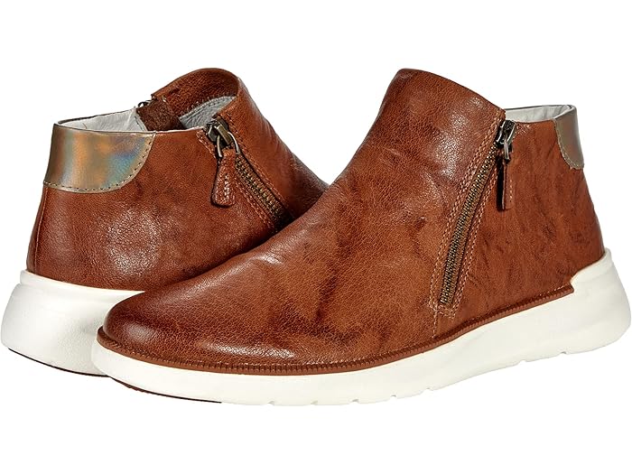 (取寄) ジョンストン&マーフィー レディース エメリー ジップ ブーティ Johnston & Murphy women Emery Zip Bootie Cognac Washed Sheepskin