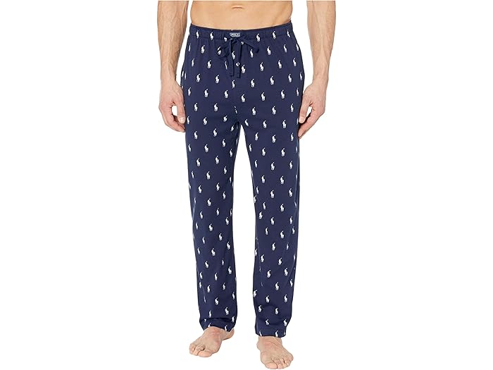 (取寄) ラルフローレン メンズ ニット ジャージ カバード ウエストバンド Pj パンツ Polo Ralph Lauren men Knit Jersey Covered Waistband PJ Pants Cruise Navy/Nevis All Over Pony Player