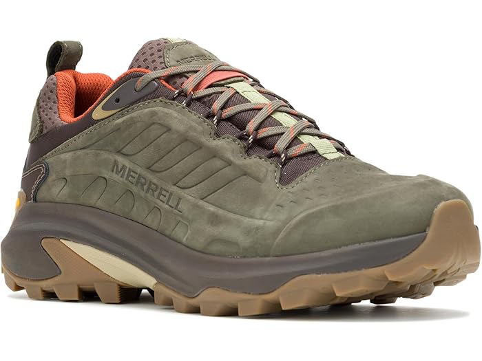 (取寄) メレル メンズ モアブ スピード 2 レザー ウォータープルーフ Merrell men Moab Speed 2 Leather Waterproof Olive