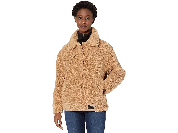 (取寄) アグ レディース フランキー シェルパ トラッカー ジャケット UGG women Frankie Sherpa Trucker Jacket Camel