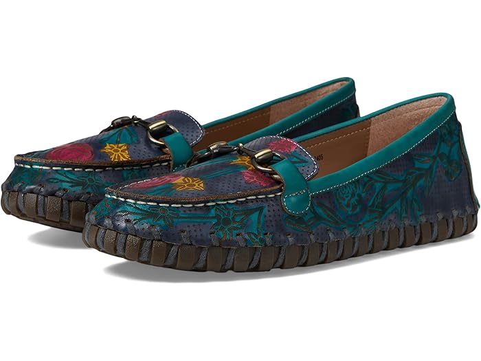 (取寄) ラルティストバイスプリングステップ レディース L'Artiste by Spring Step women Delavigne Teal Multi