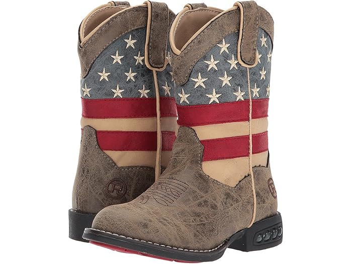 (取寄) ローパー キッズ キッズ パトリオット (トドラー/リトル キッド) Roper Kids kids Patriot (Toddler/Little Kid) Faux Leather Vamp Stars & Stripes Shaft