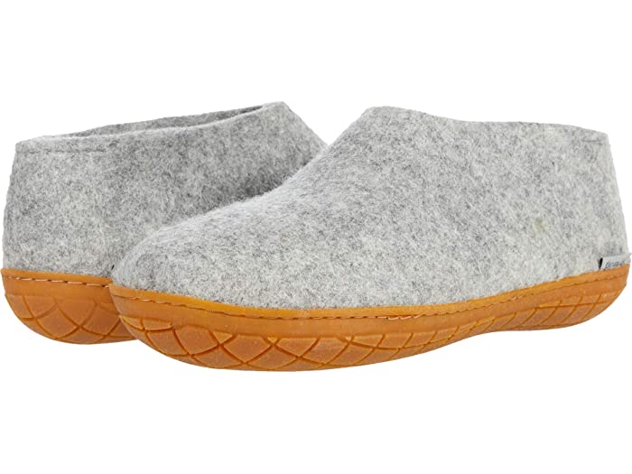 (取寄) グレーラップ ウール シューズ ラバー アウトソール Glerups Wool Shoe Rubber Outsole Grey/Honey Rubber画像