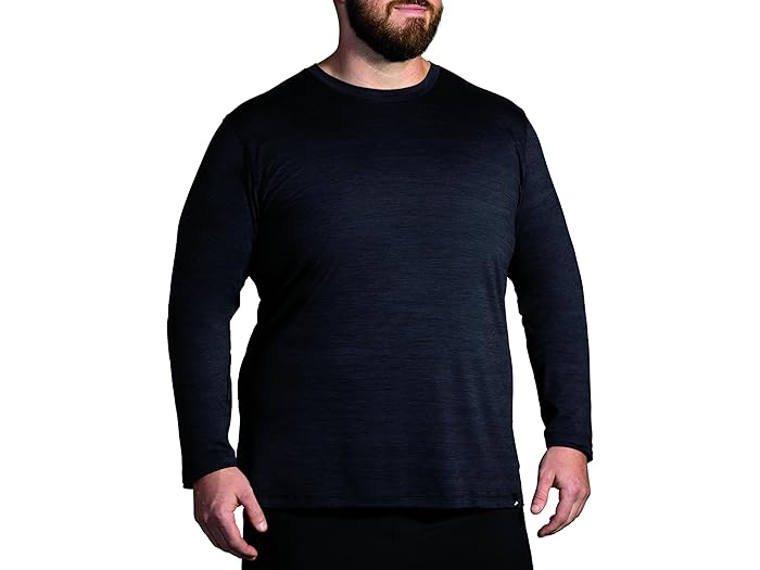 (取寄) ブルックス メンズ ラグゼ ロング スリーブ Brooks men Luxe Long Sleeve Heather Deep Black