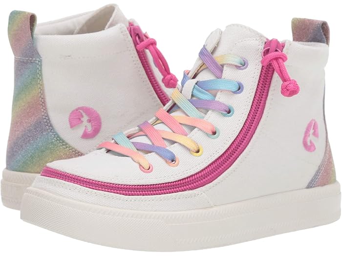 (取寄) ビリーフットウェア キッズ ガールズ クラシック レース ハイ (リトル キッド/ビッグ キッド) BILLY Footwear Kids girls Classic Lace High (Little Kid/Big Kid) White Rainbow