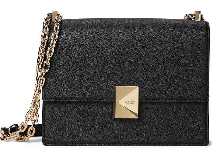 (取寄) ケイトスペード レディース デコ ペブルド レザー チェイン ショルダー Kate Spade New York women Deco Pebbled Leather Chain Shoulder Black