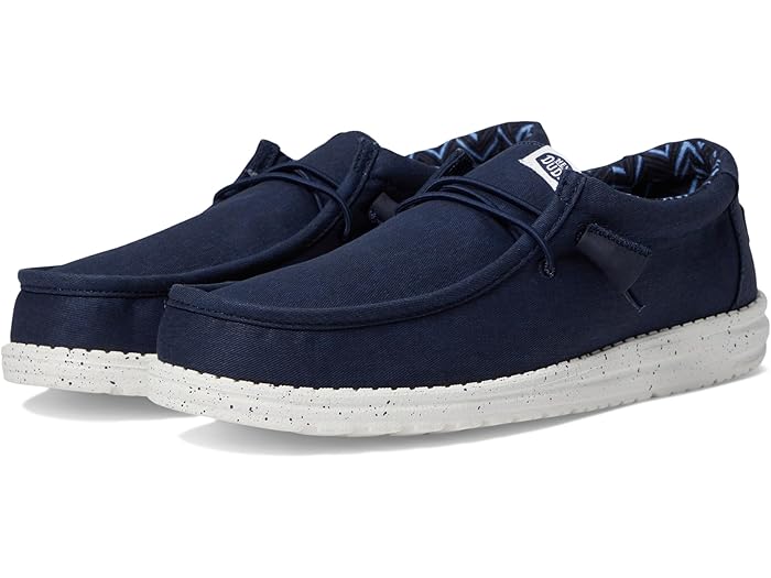 (取寄) ヘイ デュード メンズ ウォーリー ストレッチ キャンバス Hey Dude men Wally Stretch Canvas Navy画像