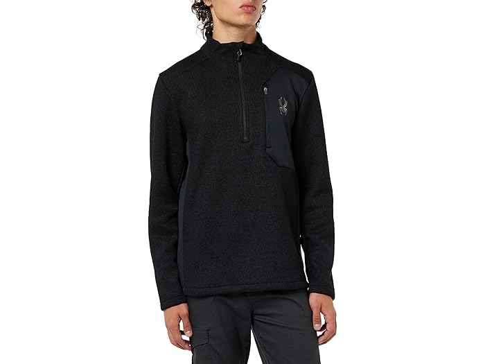 (取寄) スパイダー メンズ バンディット 1/2 ジップ Spyder men Bandit 1/2 Zip Black