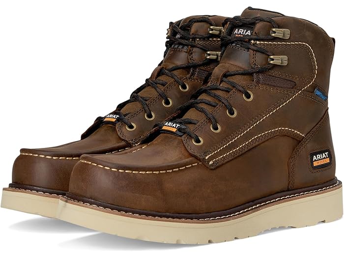 (取寄) アリアット メンズ リーバー ウェッジ モック トゥ 6 ウォータープルーフ ワーク ブーツ Ariat men Rebar Wedge Moc Toe 6\