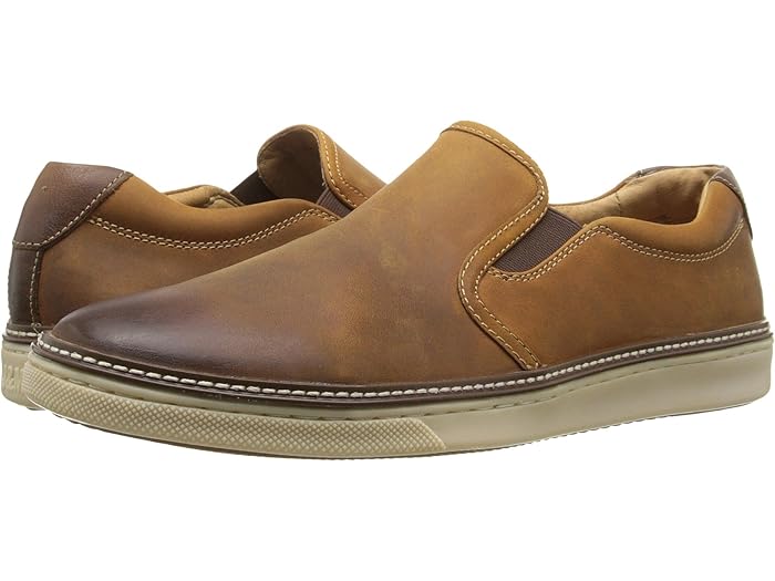 (取寄) ジョンストン&マーフィー メンズ マクガフィー カジュアル スリッポン スニーカー Johnston & Murphy men McGuffey Casual Slip-on Sneaker Tan Oiled Full Grain