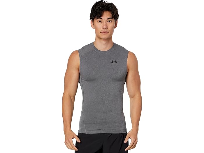 (取寄) アンダーアーマー メンズ ヒートギア アーマー コンプレッション スリーブレス Under Armour men Heatgear Armour Compression Sleeveless Carbon Heather/Black