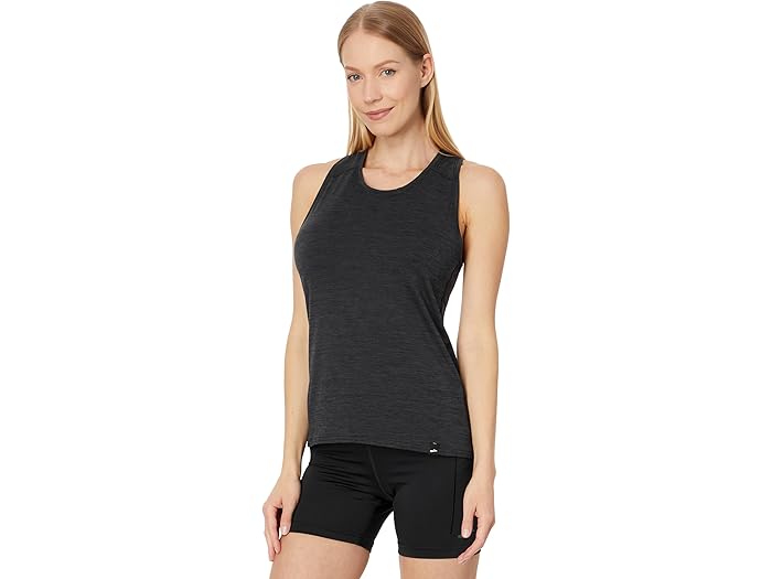 (取寄) ブルックス レディース ラグゼ タンク Brooks women Luxe Tank Heather Deep Black