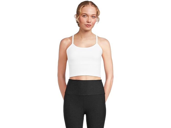 (取寄) ビヨンドヨガ レディース スペースダイ スリム レイサーバック クロップド タンク Beyond Yoga women Beyond Yoga Spacedye Slim Racerback Cropped Tank Cloud White