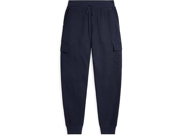 (取寄) ラルフローレン キッズ ボーイズ ワッフル-ニット コットン カーゴ ジョガー パンツ (ビッグ キッド) Polo Ralph Lauren Kids boys Polo Ralph Lauren Kids Waffle-Knit Cotton Cargo Jogger Pants (Big Kid) RL Navy